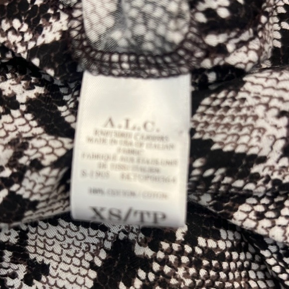 A.L.C. Kati Snake Print Puff Sleeve Top - Picture 7 of 7